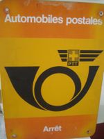 Alu Schild - PTT - Postauto - Signalhaltestellen Tafel