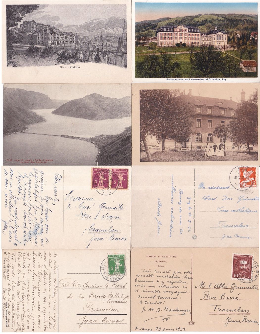 Cartoline postali: 25 Stk. Alte CH Ansichtskarten. PJ, Bundesfeier etc. – Usato da Münchwilen AG venduto da Nesar 1