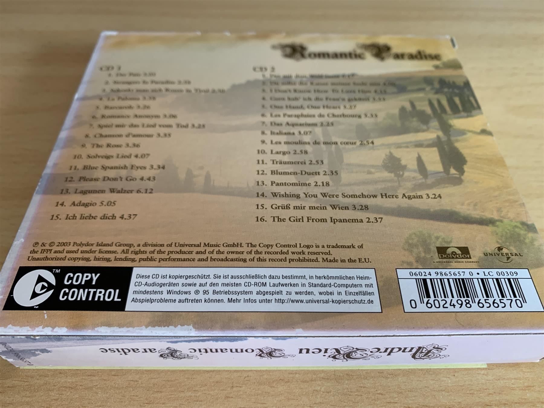 CD: André Rieu – Romantic Paradise - 2 CD – Usato da Rikon im Tösstal venduto da Alpenmutz 1
