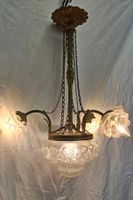 Jugendstil Kronenleuchter "Blütenlampe" Frankreich um 1900