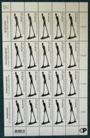 Alberto Giacometti, 125 Jahre Briefmarke, Bogen