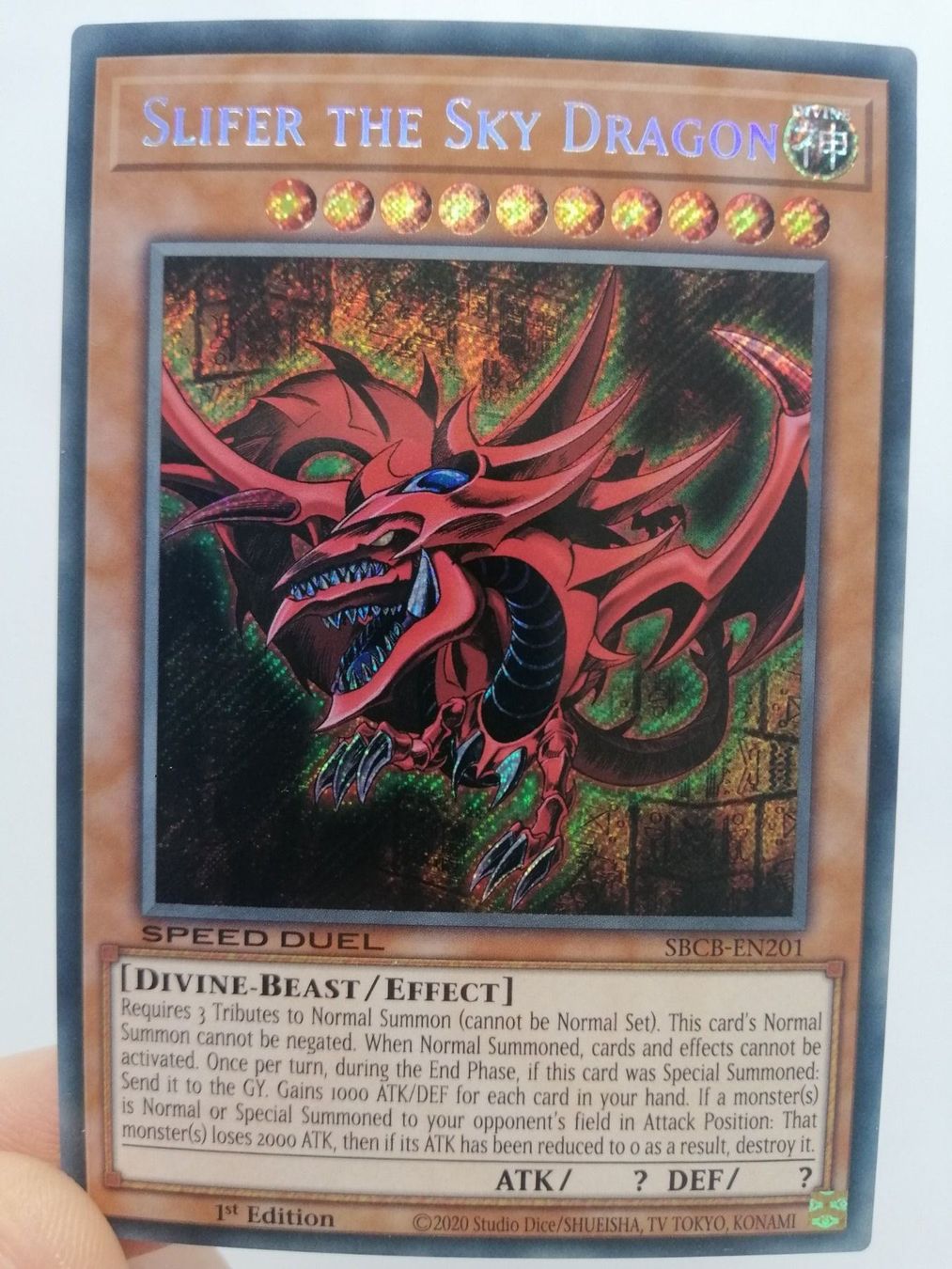 Yugioh Carte collezionabili: Slifer the Sky Dragon Secret 1.Edition – Nuovo (secondo la descrizione) da Boswil venduto da ShoppingCenterCity 7