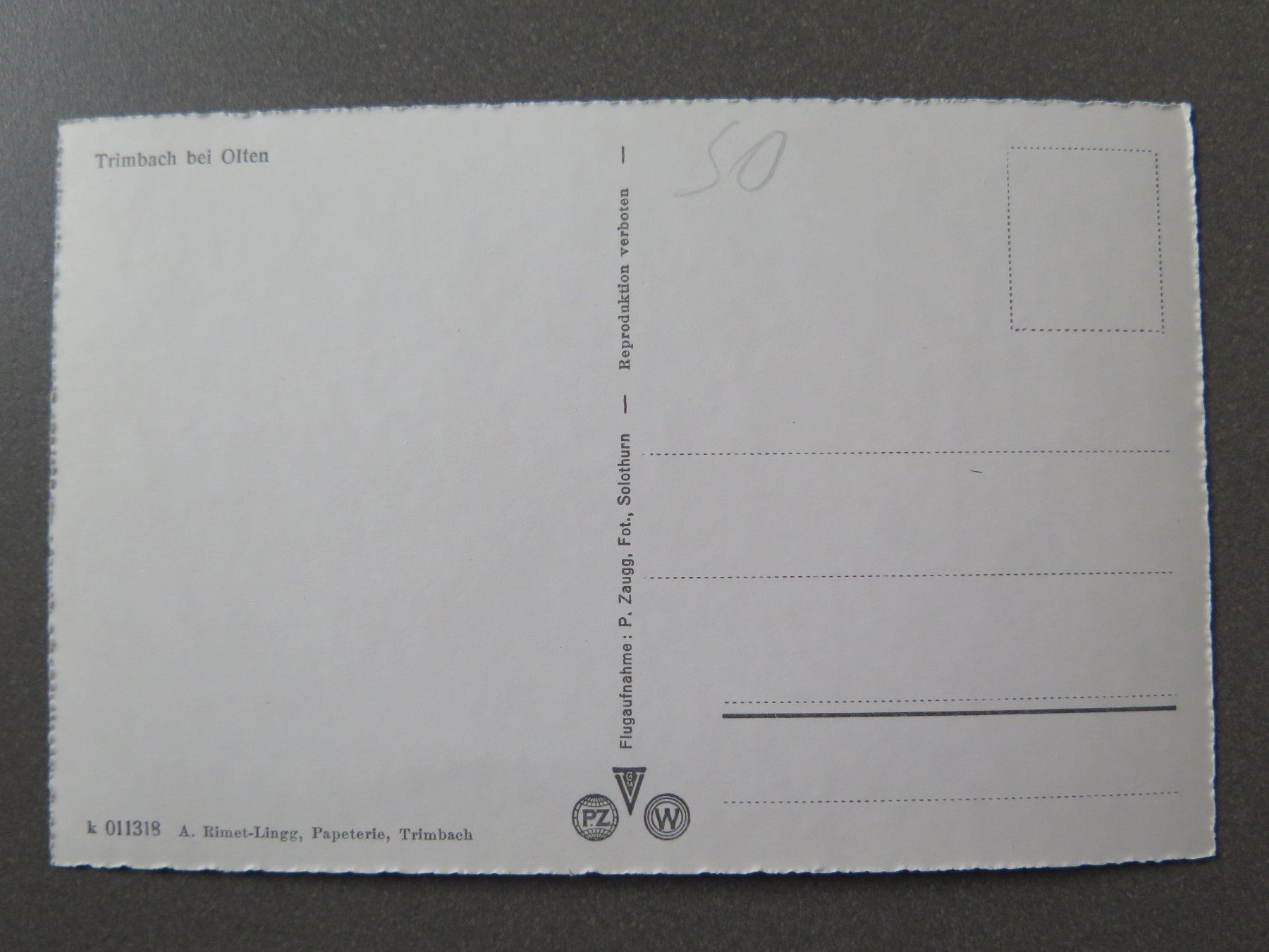 Cartoline postali: TRIMBACH BEI OLTEN – Usato da Wittenbach venduto da lipasal 1