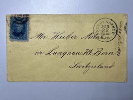 USA 1881, Five Cents, nach Bern (Schweiz), top Rarität!
