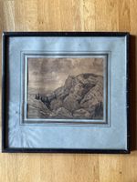 Jean Balthus œuvre originale - montagne et mas - vintage