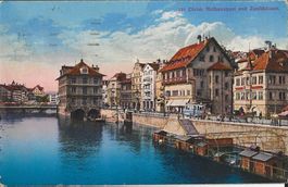 Karte Zürich (Rathaus und Zunfthäuser 1917)