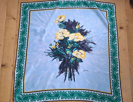REMO BRINDISI Künstler Foulard Tuch Carré Schal Seide Silk