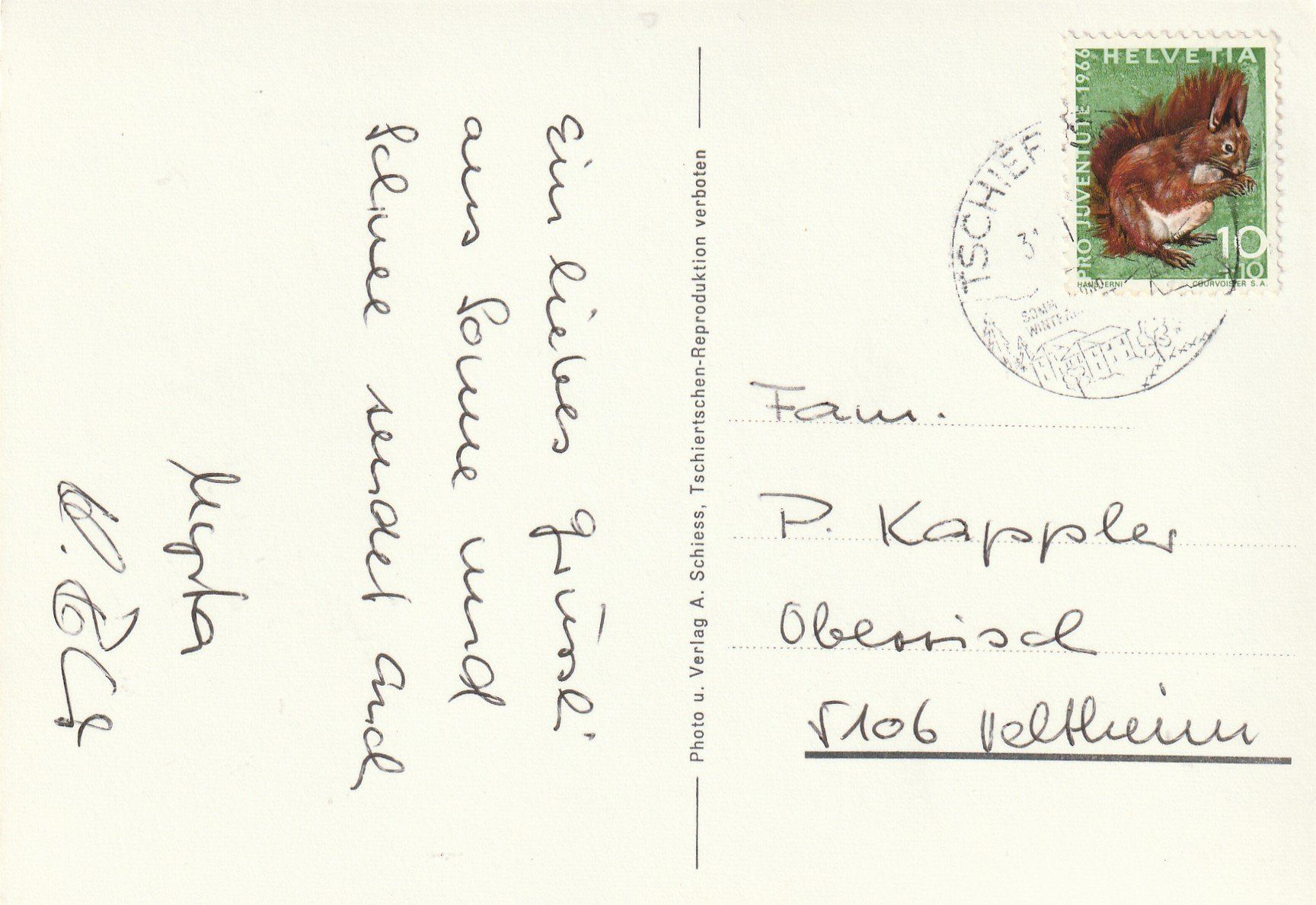 Cartes postales: Tschiertschen im Winter – D'occasion à Rorschacherberg par fratovi2 1