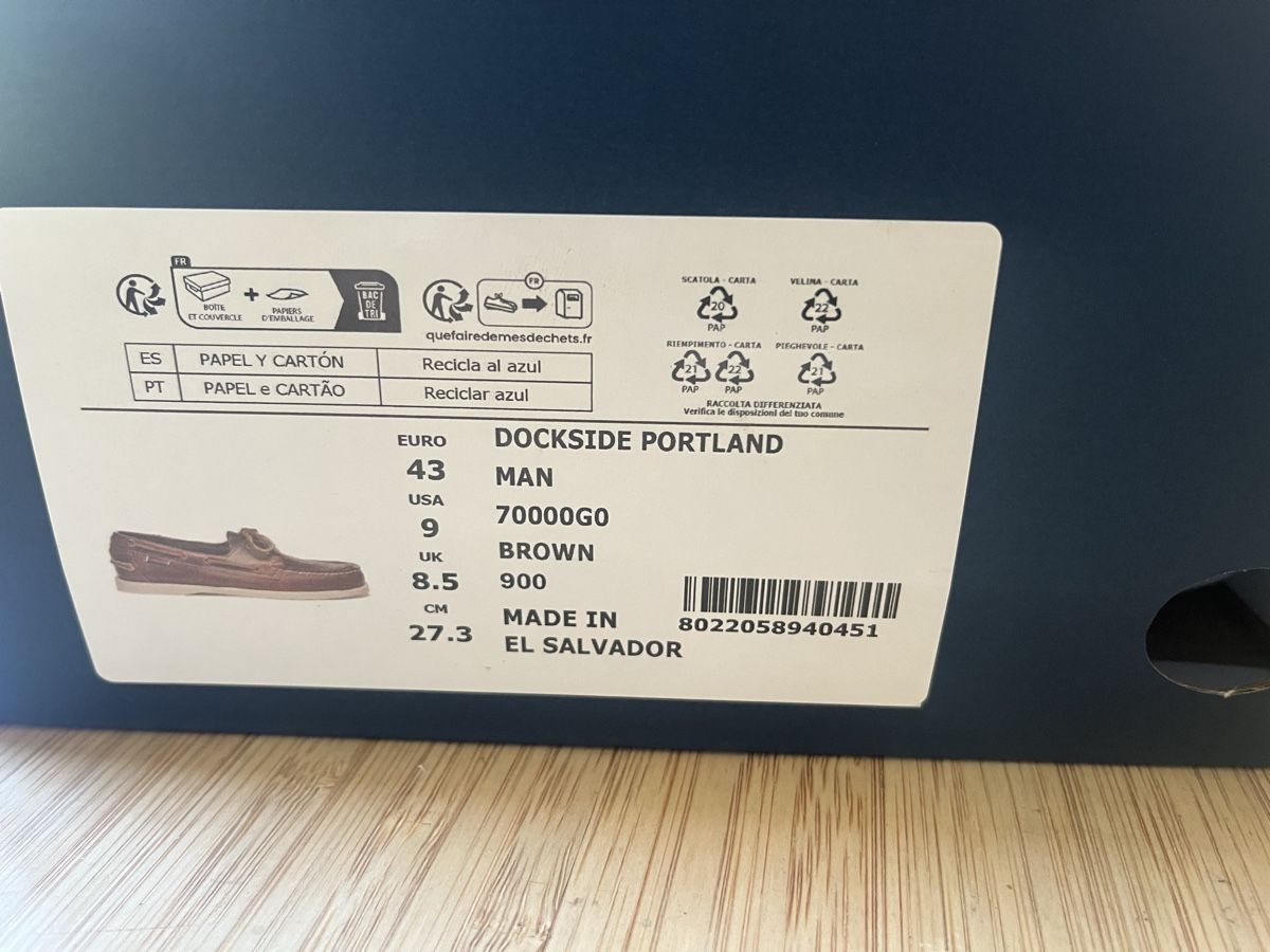 Sebago Scarpe da uomo: Sebago Dockside Portland 43 - New – Nuovo e nell'imballaggio originale da Zürich venduto da NSJ 1