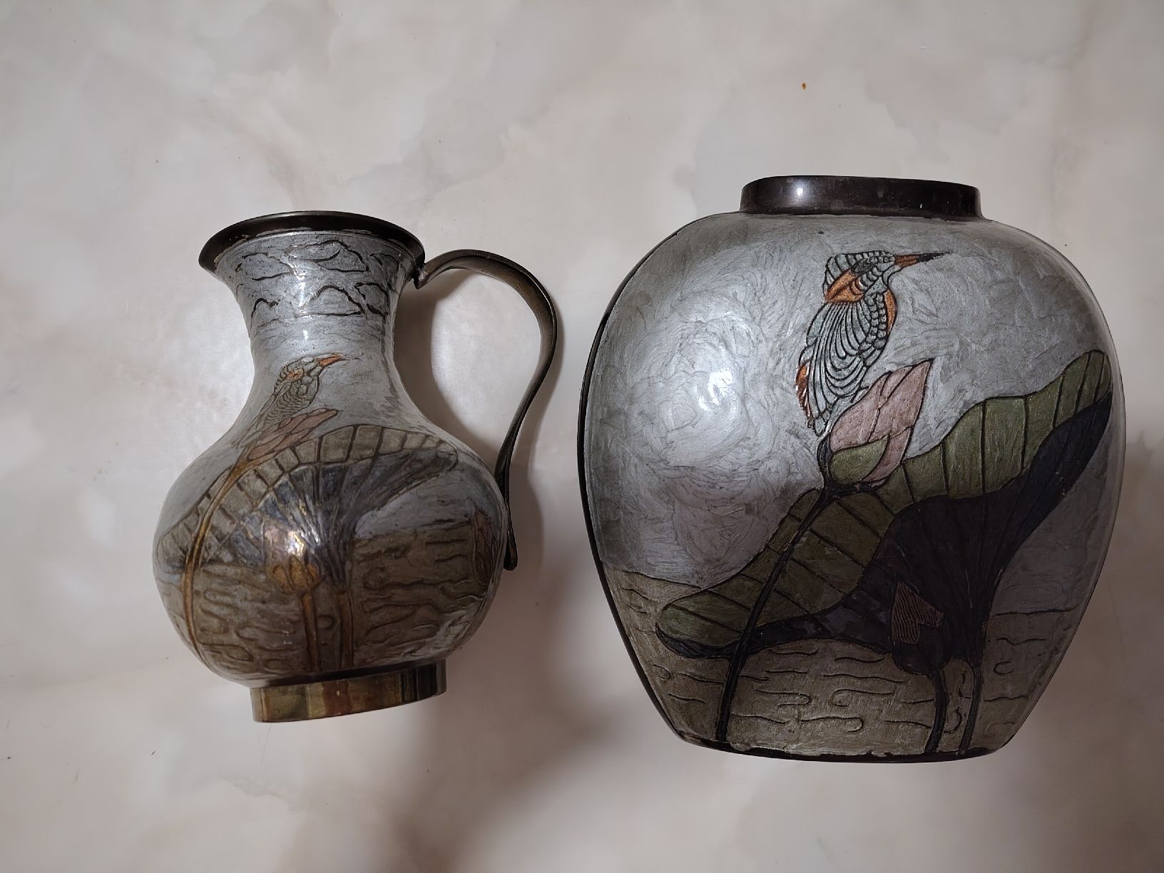 Vase & Récipients: Vasen mit Eisvogel Motiv – D'occasion à Gossau ZH par Treasurekeeper