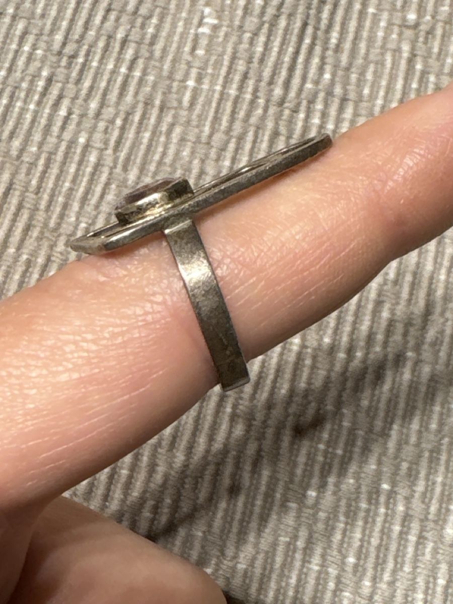 Anelli: Silber Fingerring mit Amethyst / Gr 58 – Usato da Rümlang venduto da SchumBru10 1