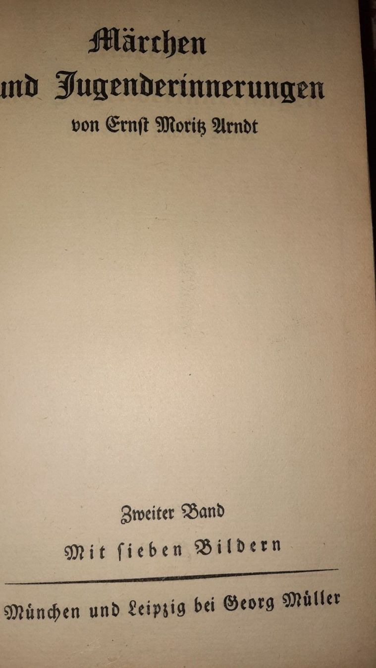 Libri: MÄRCHEN UND JUGENDERINNERUNGEN, ARNDT – Usato da zürich venduto da gabab 7