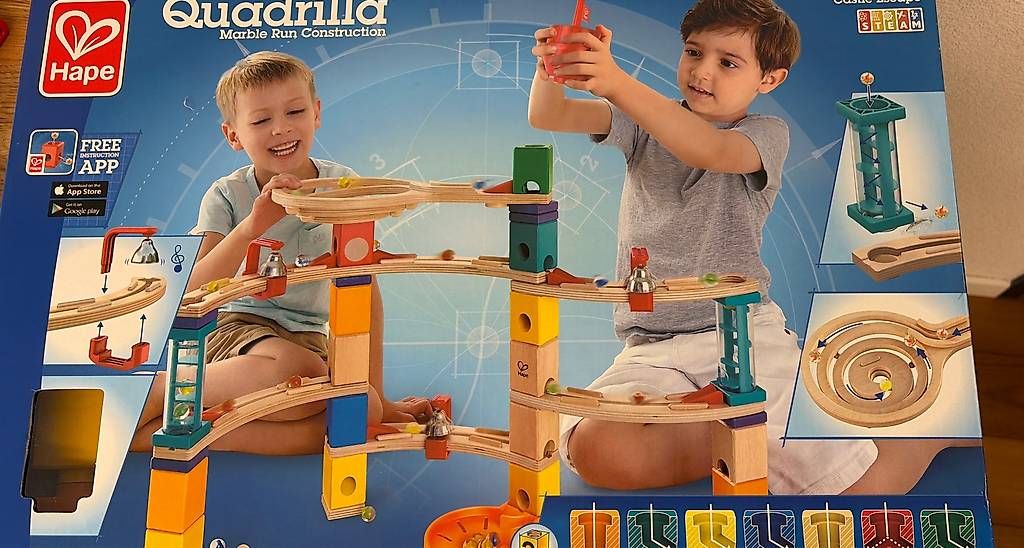 Giocattoli: Hape Quadrilla Kugelbahn, Murmelbahn – Usato da Hinterforst venduto da moliki
