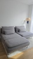 SÖDERHAMN, 2er-Sofa mit Récamiere, Tonerud grau