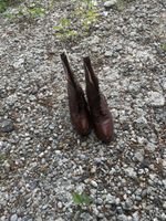 Braune Leder Stiefeletten, Grösse 39