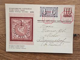 schöne PK 100 J. Briefmarken für 3.--