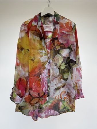 Bluse Bunt Floral Muster Gr 36 S