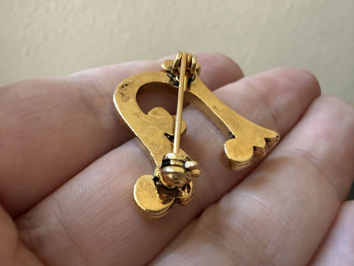 Spille & Fermagli: Vintage-Brosche mit Initiale N goldfarben mit Strass. – Nuovo (secondo la descrizione) da Lamone venduto da LaCantinaMagica 2