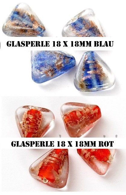 Perle (finte): Glasperle 18 x 18mm – Nuovo e nell'imballaggio originale da Schlatt TG venduto da kreativ-atelier