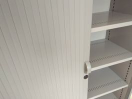 LISTA Rollladenschrank mit Echtholz-Buche-Deckplatte