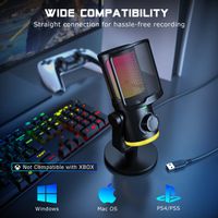 FIFINE AM6 USB-Mikrofon mit RGB-Beleuchtung und Game-Chat-Re