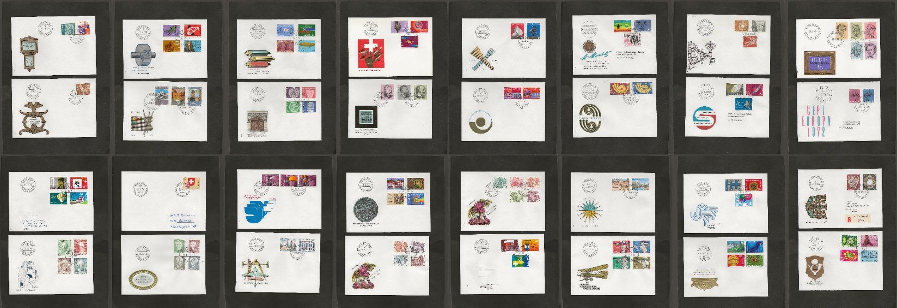 Tutti i francobolli: Schweiz 32 FDC 1972 bis 1979 – Usato da Au ZH venduto da xelagreb01