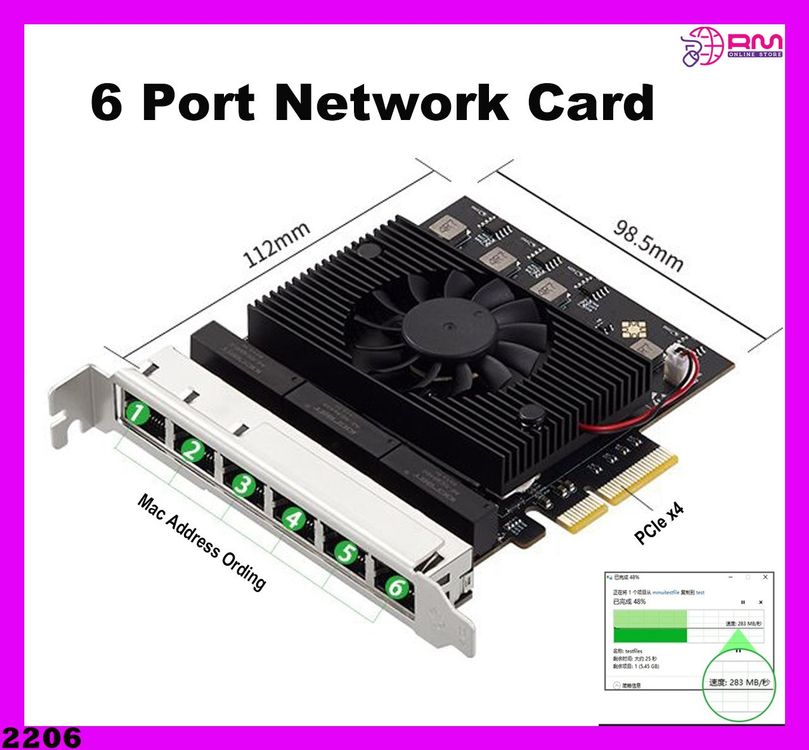 Composants électroniques: Netzwerkkarte 6 Ports PCIe 2,5 Gigabit – Neuf avec emballage d'origine à Unterägeri par RmOnline