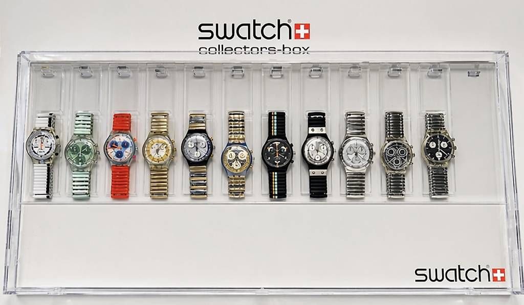 Orologi: Swatch Sammler Set Chrono Mix + Box – Usato da Uster venduto da barkingarky01 2
