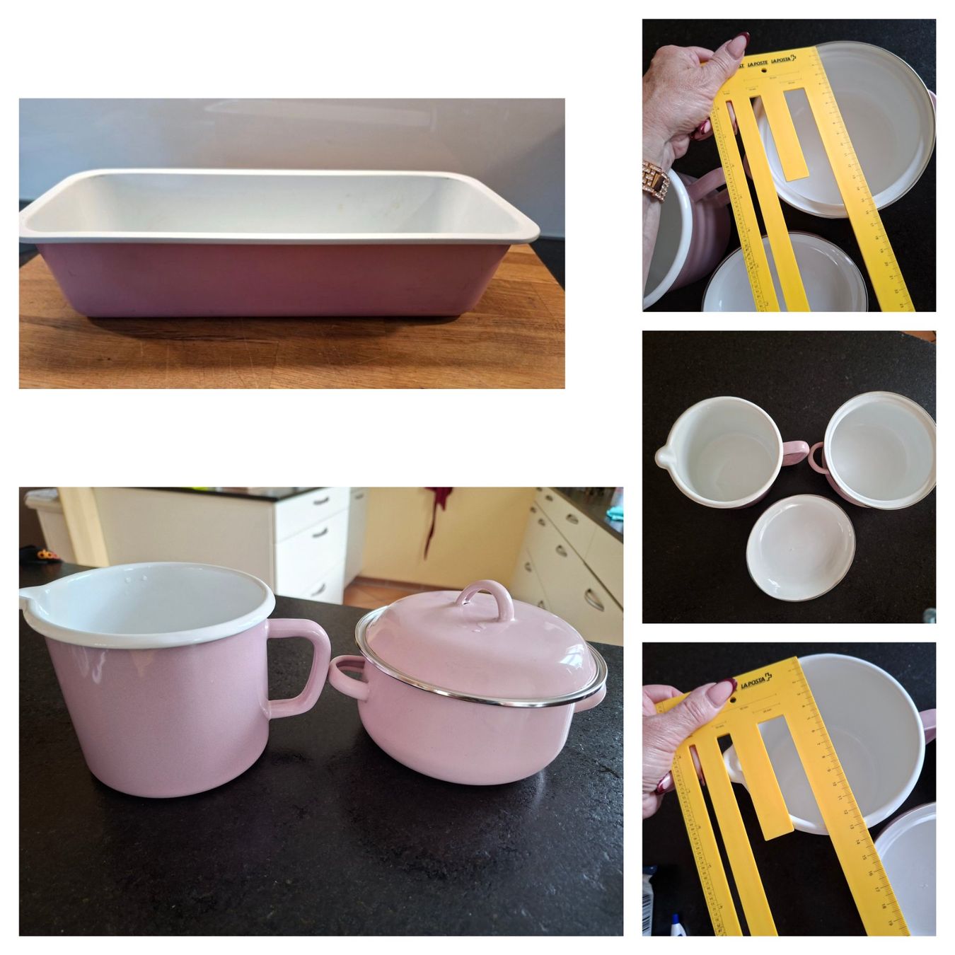 Teglie da forno: EMAILLE Rosa Landhaus Set – Nuovo (secondo la descrizione) da Meinisberg venduto da Destiny1972