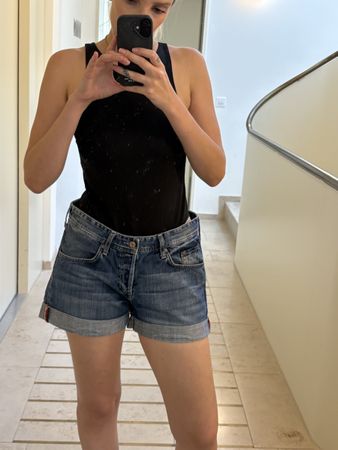 Jeansshorts Damen Boyfriend Grösse 38 blau guter Zustand