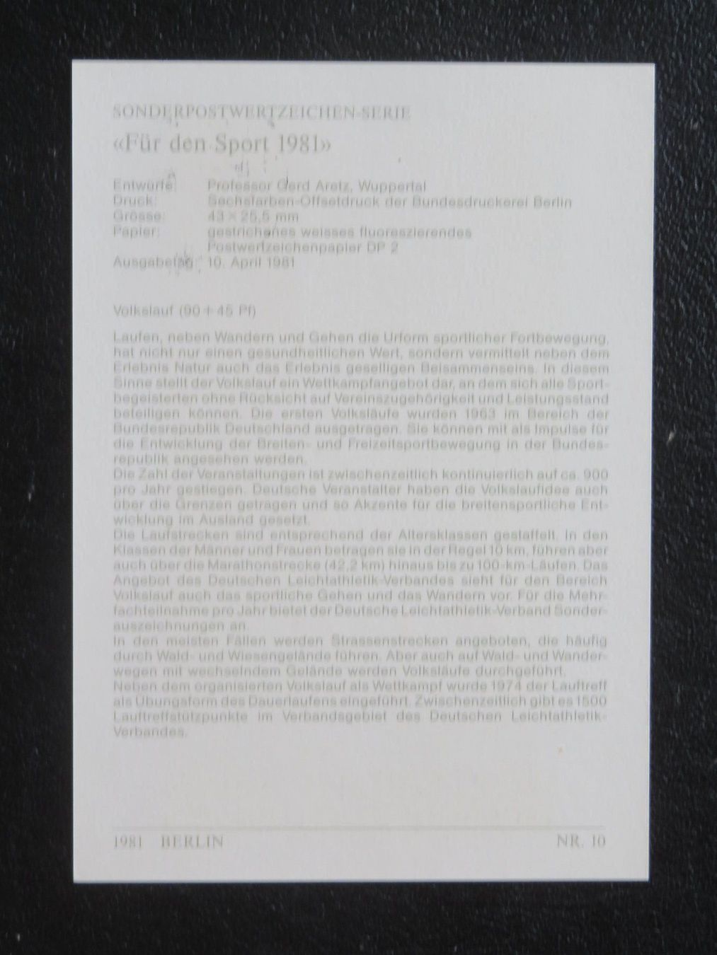 Tutti i francobolli: Maximumkarten "für den Sport" 1981 – Nuovo (secondo la descrizione) da Lachen SZ venduto da peace0 8