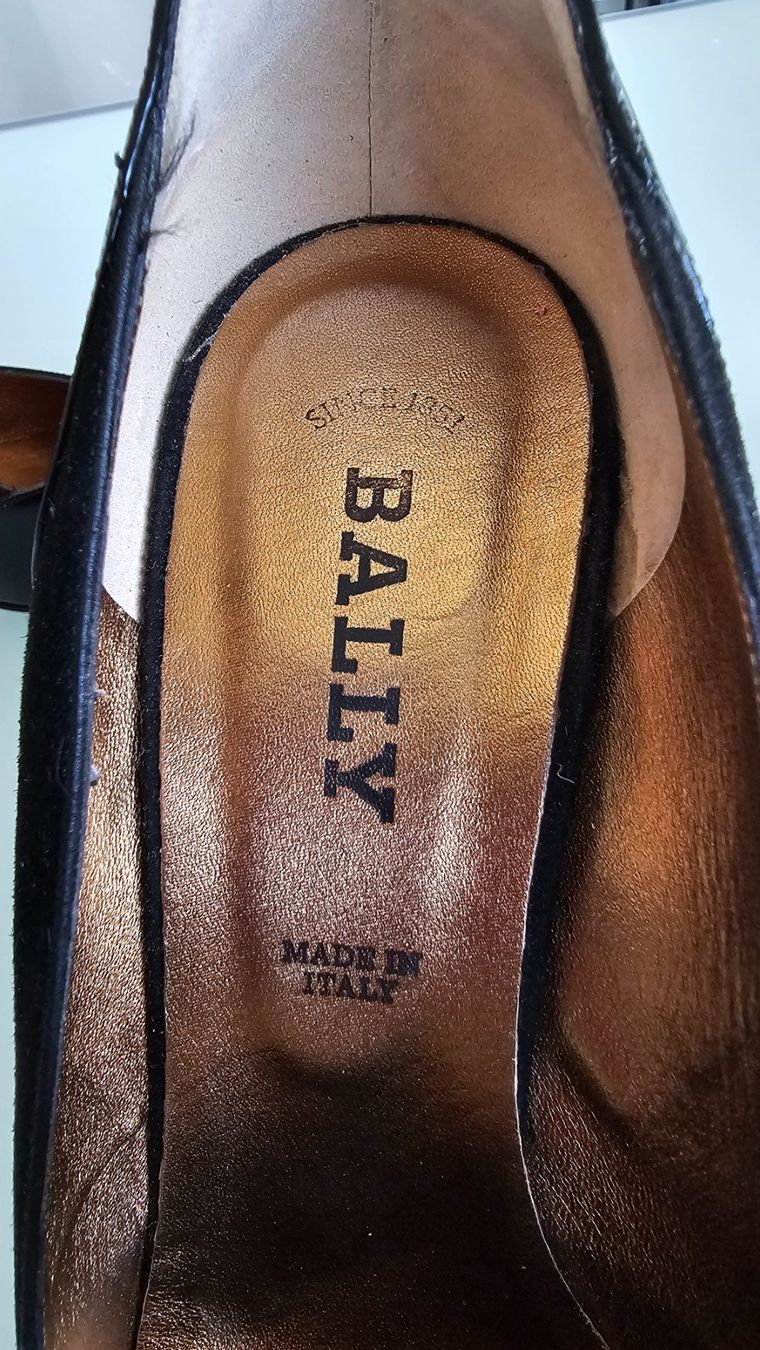 Bally Scarpe da donna: Bally Escarpins ouverts devant noir cuir verni daim T.40 – Usato da Nax venduto da mojy 3