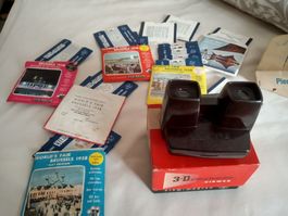 Vintage 3d View-Master model E mit 20 Scheiben