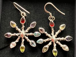 Paire de boucles d'oreilles argent 925  motif flocon❄️✨ (50)