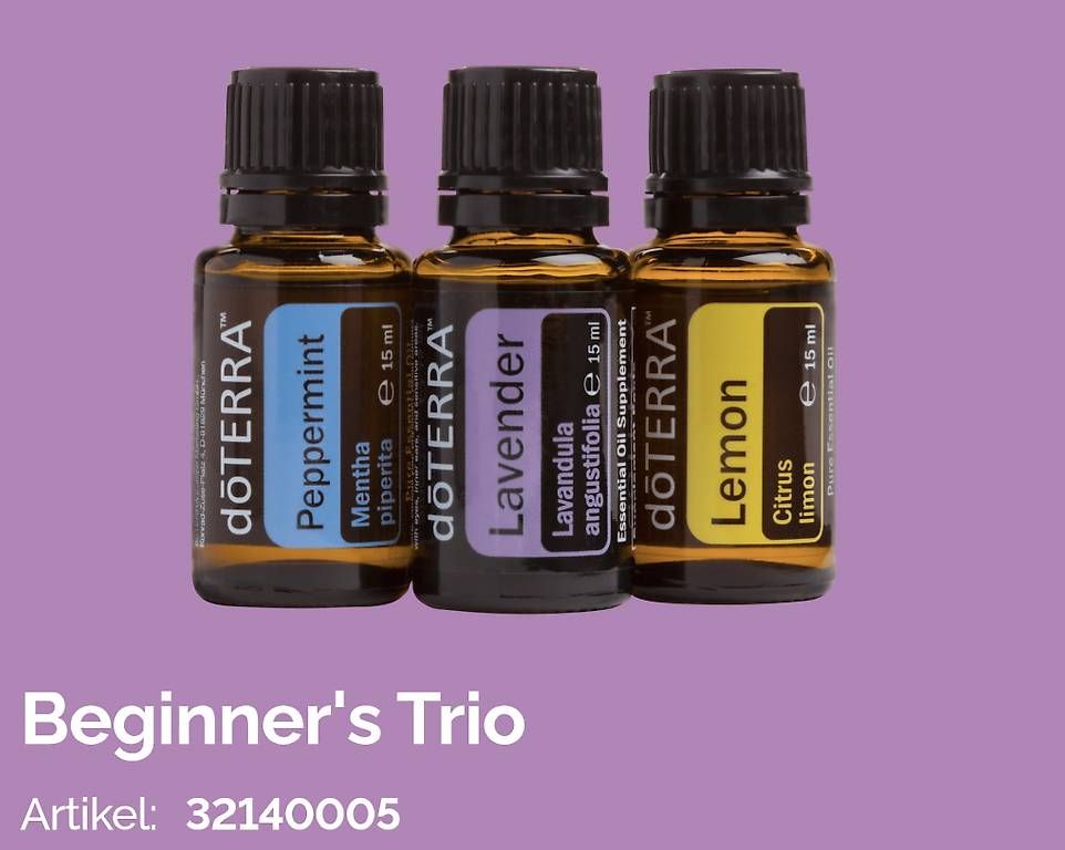 Doterra Oli essenziali: Doterra Beginner Set mit Lavender, Lemon, Peppermint – Nuovo e nell'imballaggio originale da Lyss venduto da Infinia