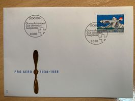 Pro Aero 1938-1988 Ersttagsbrief 8.3.88