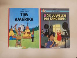 Tim und Struppi Comic-Doppel: "Amerika" + "Saengerin" top!