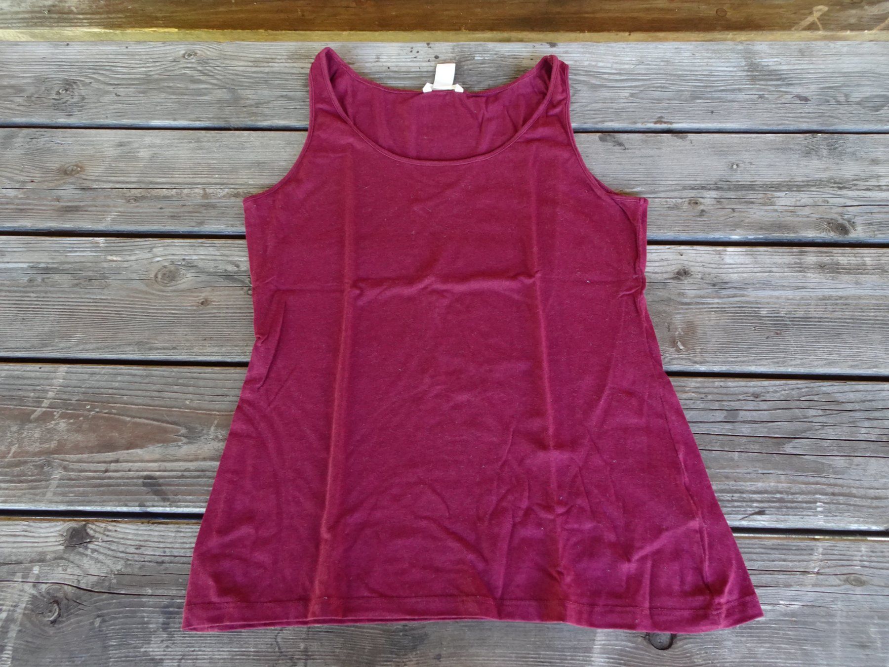 H&M Top: H&M Basic Top uni Bordeauxrot Gr. L - 424127 – Usato da Küssnacht am Rigi venduto da Good4Deckeli