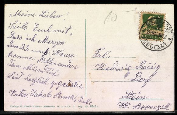 Cartoline postali: Altstetten, Teilansicht mit Kirche und U – Usato da Berlin venduto da bartko-reher 1