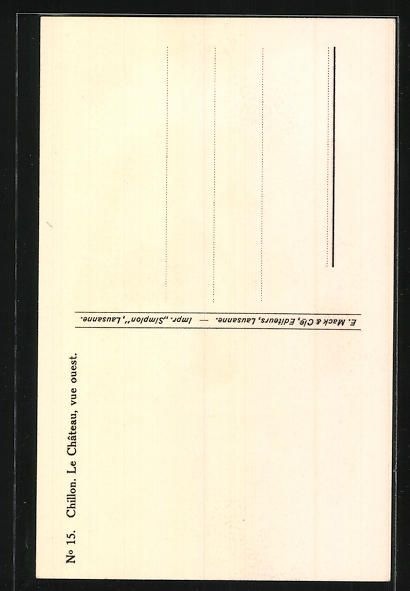Cartoline postali: Chillon, Le Chateau, vue ouest – Usato da Berlin venduto da bartko-reher 1