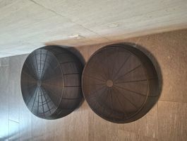 Set aus 2 runden Bangor-Couchtischen aus Drahtstahl