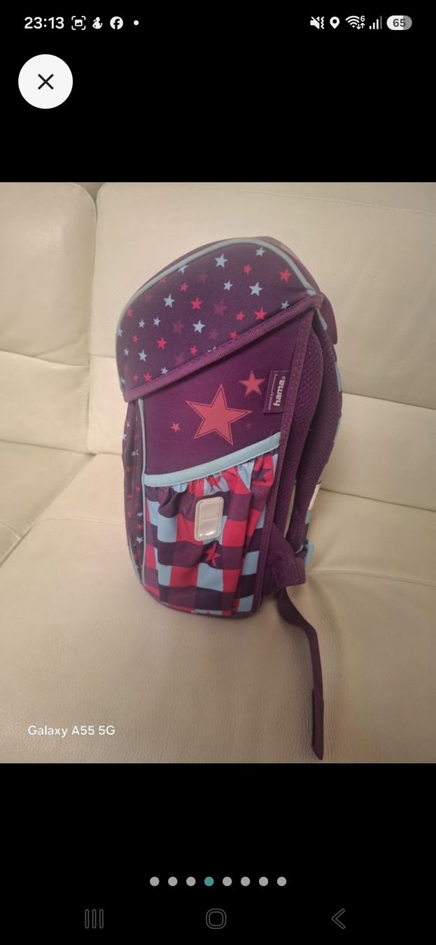 Sacs à dos: Rucksack mit passendem Federmäppchen, lila, Sterne – D'occasion à Sirnach par donatogalella81 3