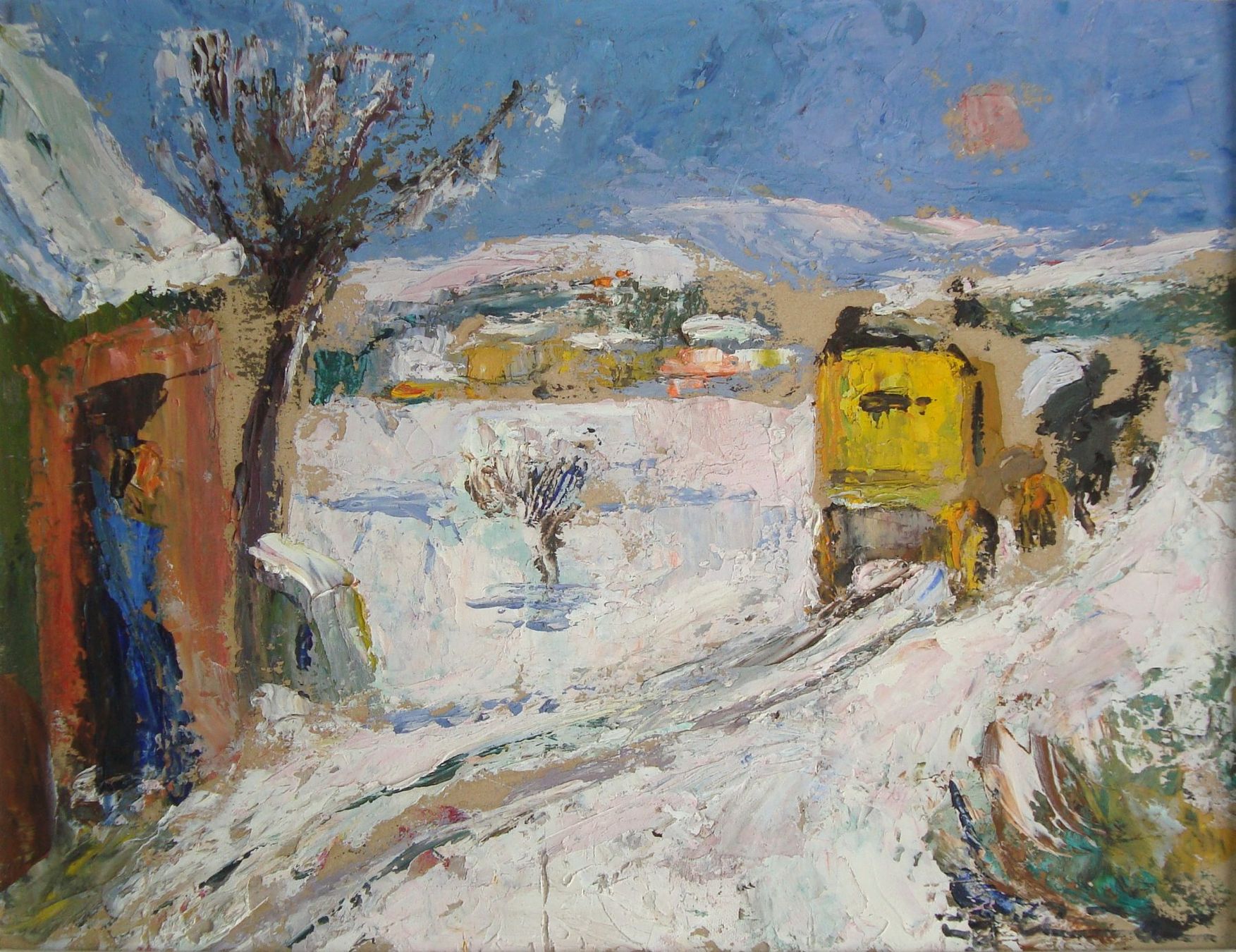 Gemälde: impressionistische Winterlandschaft, signiert – Gebraucht aus Oberdorf NW von Lufao