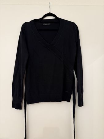 Damen Pullover Zero Wickeloptik
