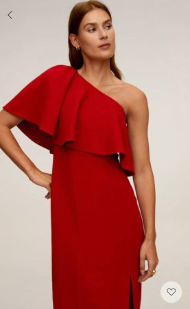 Rotes One-Shoulder-Kleid, Gr. M, ungetragen