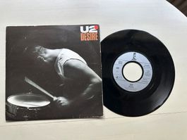 U2  rare Kult Hit Single Desire BONO New Wave 80's Top