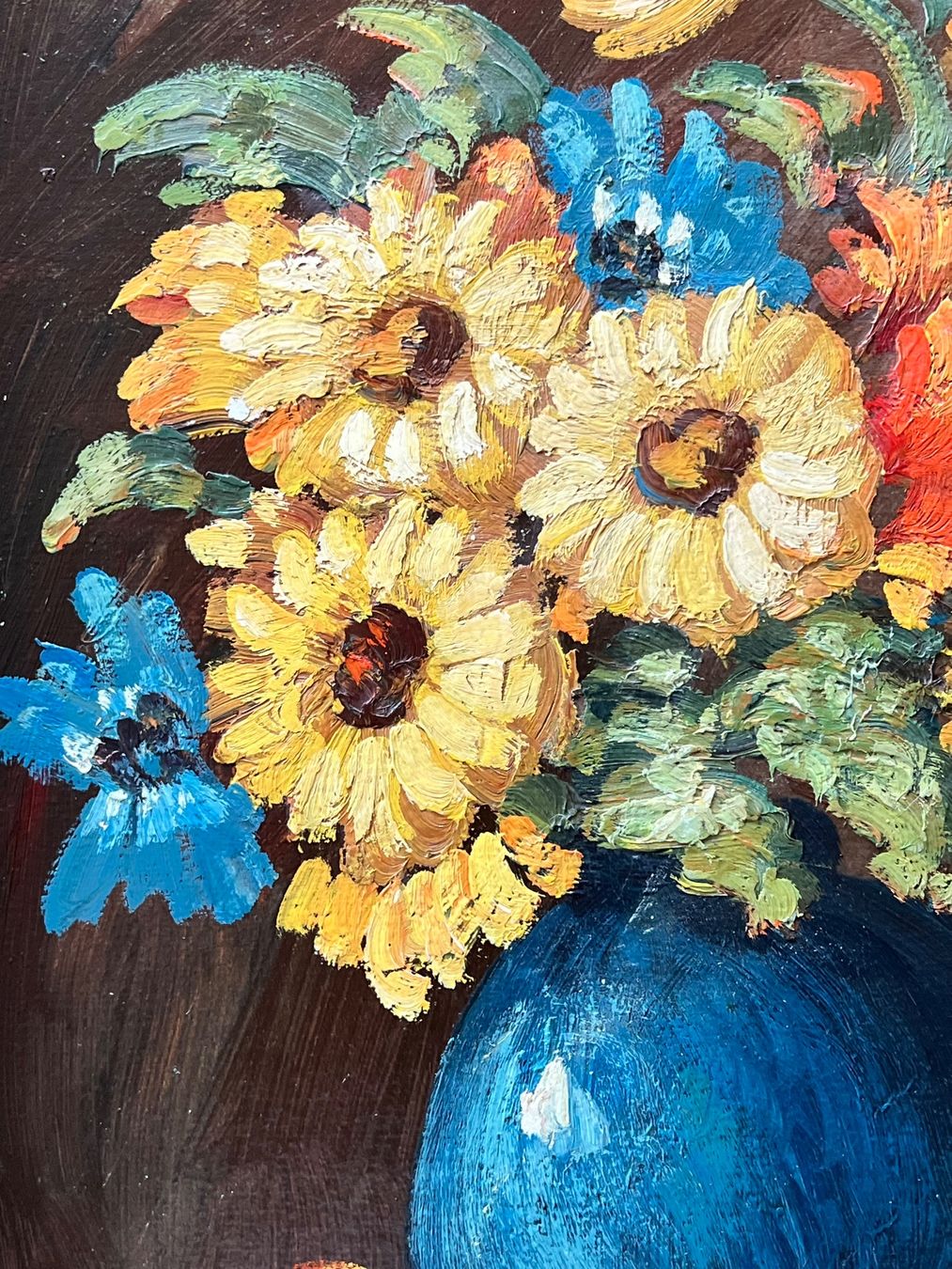 Dipinti: J. Brütsch Gemälde Blumenstillleben – Usato da Adliswil venduto da buch_und_kunst 2