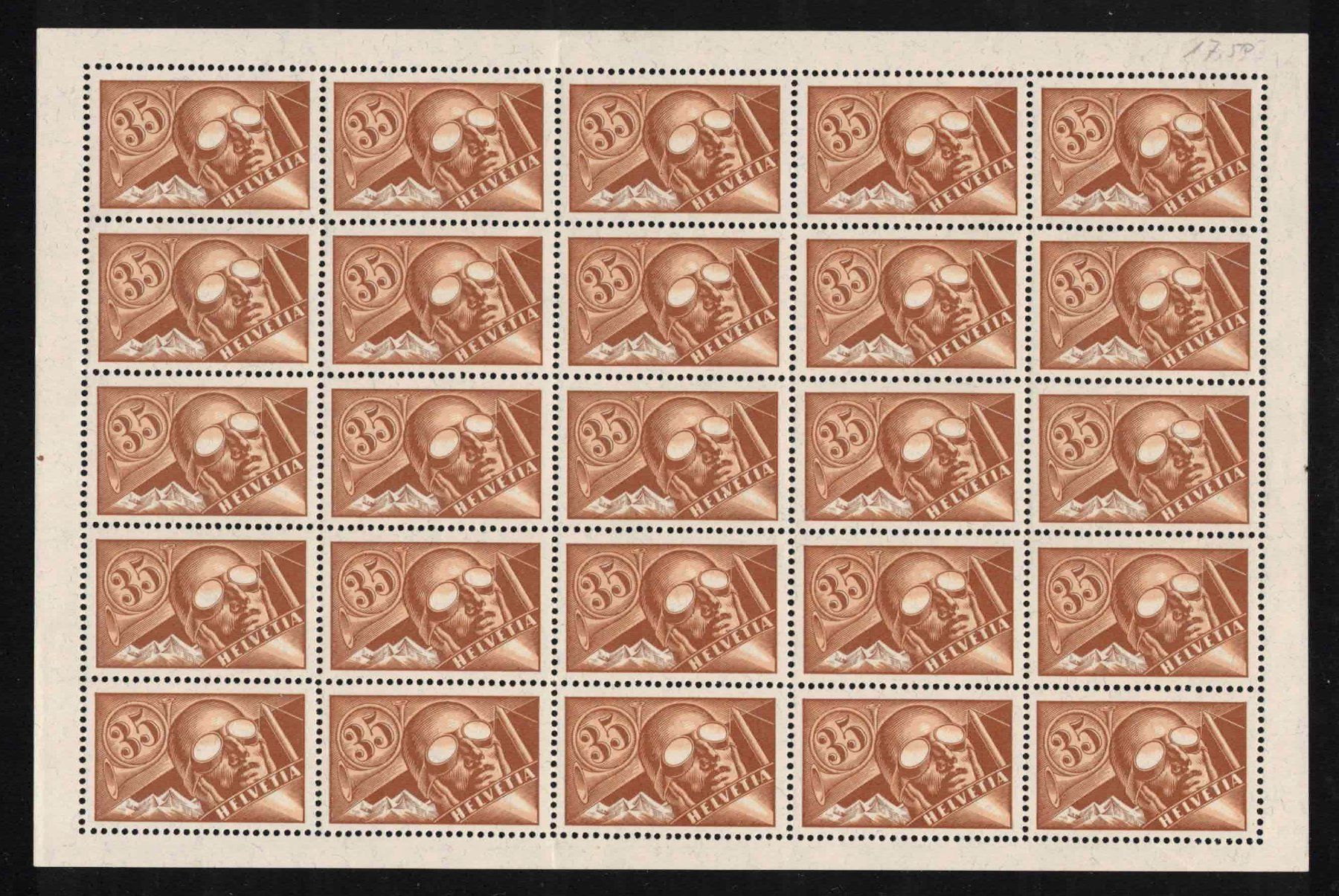 Tutti i francobolli: 1923 Flugpost F6 im Bogen ** – Nuovo (secondo la descrizione) da Nuglar venduto da stamp88
