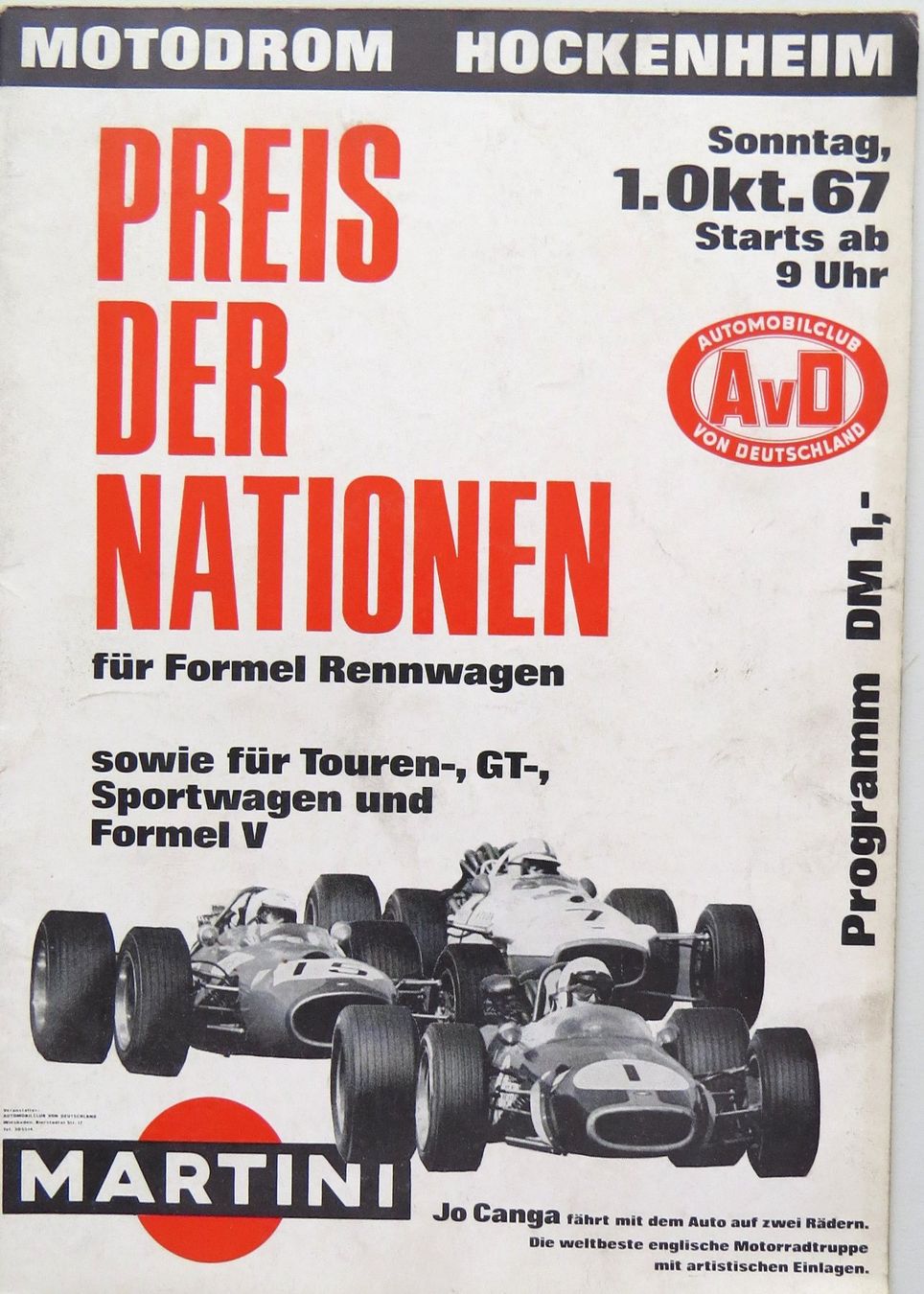 Documenti: Original Programm Preis der Nationen in Hockenheim von 1967 – Usato da Ettingen venduto da campione_1