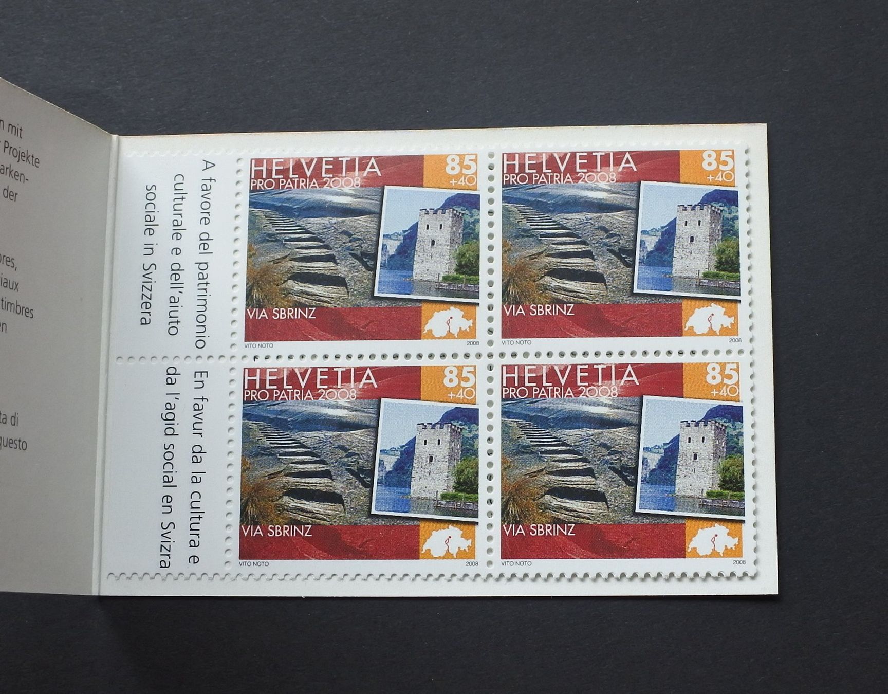 Alle Briefmarken: 2008 Pro Patria Markenheftchen ** – Neu (gemäss Beschreibung) aus Lugano von fc2017 2
